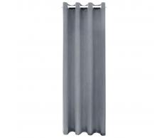 vidaXL Cortina opaca gris claro 290x245 cm