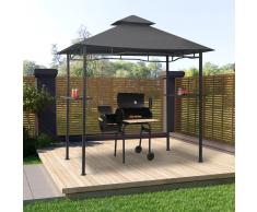 vidaXL Cenador de BBQ acero antracita 240x150x255 cm