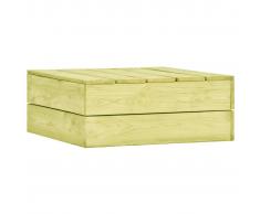 vidaXL Mesa de jardín de madera de pino impregnada 75x75x31 cm