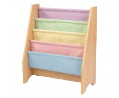 KidKraft Librería infantil de tela pastel natural 60,96x29,85x71,12 cm