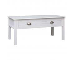 vidaXL Mesa de centro de madera blanco 100x50x45 cm