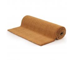 vidaXL Felpudo de fibra de coco color natural 24 mm 100x100 cm