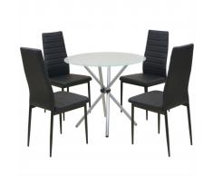 vidaXL Conjunto de mesas y sillas de comedor de cinco piezas