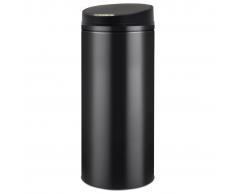 vidaXL Cubo de basura con sensor automático 62 L negro