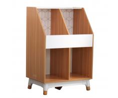 KidKraft Estantería infantil Mid-Century Modern 2 cestos gris