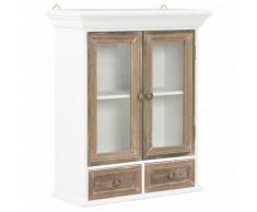vidaXL Armario de pared de madera maciza blanco 49x22x59 cm