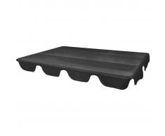 vidaXL Dosel de reemplazo para columpio de jardín negro 226x186 cm