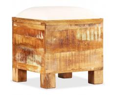 vidaXL Banco de almacenamiento de madera reciclada maciza 40x40x45 cm