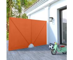 vidaXL Toldo lateral plegable terraza color terracota 240x160 cm
