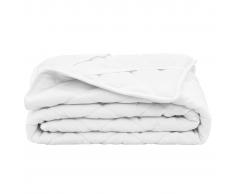 vidaXL Protector de colchón acolchado ligero blanco 90x200 cm