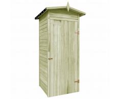 vidaXL Caseta de almacenaje de jardín madera de pino 100x100x210 cm