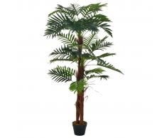 vidaXL Planta artificial palmera con macetero 165 cm verde