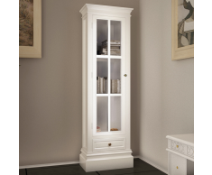 vidaXL Estantería moderna con 3 estantes de madera blanca desgastada