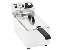 vidaXL Freidora eléctrica de acero inoxidable 6 L 2000 W