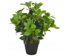 vidaXL Planta artificial árbol de laurel con macetero 40 cm verde