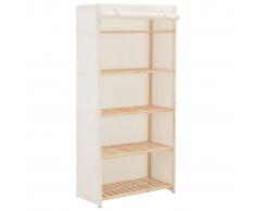 vidaXL Armario de tela blanco 79x40x170 cm