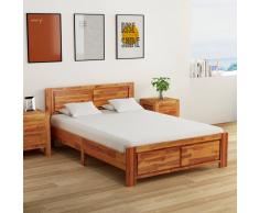 vidaXL Estructura de cama de madera maciza de acacia 140x200 cm