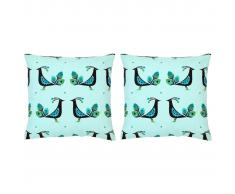 vidaXL Cojines con estampado 2 unidades algodón multicolor 40x40 cm