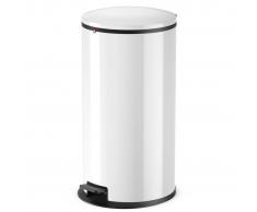 Hailo Cubo de basura con pedal Pure tamaño XL 44 L blanco 0545-030