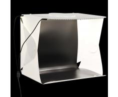 vidaXL Caja de luz estudio fotografía plegable LED blanco 40x34x37 cm