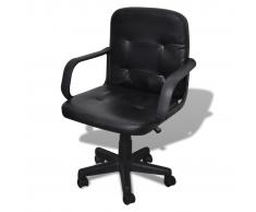 vidaXL Silla de oficina de diseño lujoso negra 65x66x107-117 cm
