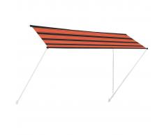 vidaXL Toldo retráctil naranja y marrón 400x150 cm