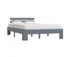 vidaXL Estructura de cama de madera maciza de pino gris 120x200 cm