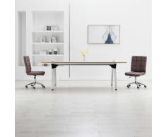 vidaXL Sillas de comedor 2 unidades tela gris topo