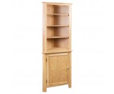 vidaXL Armario de esquina de madera maciza de roble 59x36x180 cm