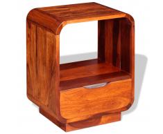 vidaXL Mesita de noche con cajón de madera maciza sheesham 40x30x50 cm