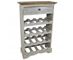 vidaXL Botellero de madera maciza reciclada 55x23x85 cm