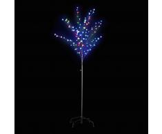 vidaXL Árbol con luces LED multicolor parpadeantes 180 cm