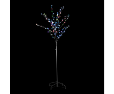 vidaXL Árbol con luces LED multicolor parpadeantes 180 cm