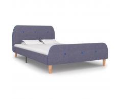 vidaXL Estructura de cama de tela gris claro 120x200 cm