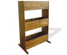 vidaXL Jardinera de 3 niveles madera de acacia maciza