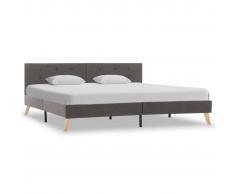 vidaXL Estructura de cama de tela gris topo 180x200 cm