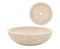 vidaXL Lavabo 40x12 cm mármol color crema