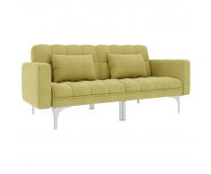 vidaXL Sofá cama de tela verde