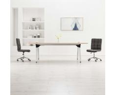 vidaXL Sillas de comedor 2 unidades tela gris oscuro