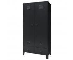 vidaXL Armario metálico de estilo industrial 90x40x180 cm negro