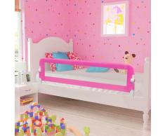 vidaXL Barandilla de seguridad cama de niño rosa 150x42 cm