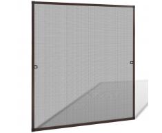 vidaXL Mosquitera para ventanas marrón 120x140 cm