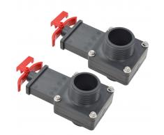 vidaXL Válvula para piscina 2 unidades 1,5"