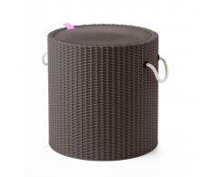 Keter Cool Taburete nevera con asas de cuerda gris topo 172000045
