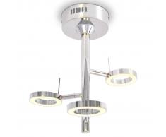 vidaXL Lámpara LED de techo con 3 luces blanco cálido