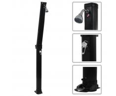 vidaXL Ducha solar plegable negra 214 cm 23 L