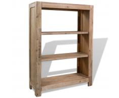 vidaXL Estantería de 3 niveles madera de acacia maciza 80x30x110 cm