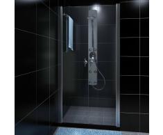 vidaXL Mampara de ducha con puerta de vidrio 80 cm