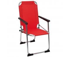 Camp Gear Silla plegable de camping para niños aluminio roja 1211929
