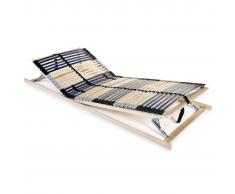 vidaXL Somier de láminas con 42 listones de 7 regiones 90x200 cm FSC